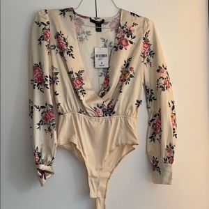 F21 Floral Bodysuit, NEW W TAGS
